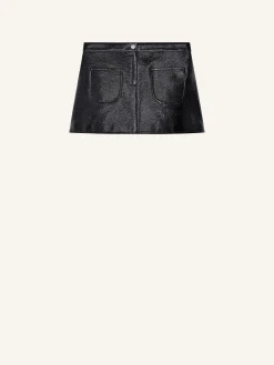 2-POCKET VINYL MINI SKIRT
