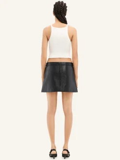 2-POCKET VINYL MINI SKIRT