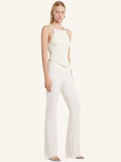POINTY BUCKLE RIB KNIT TOP