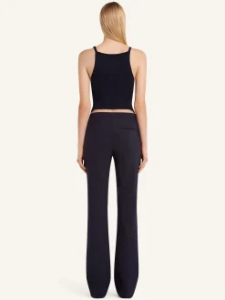 POINTY BUCKLE RIB KNIT TOP