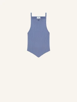 POINTY RIB KNIT TANK TOP