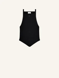 POINTY RIB KNIT TANK TOP