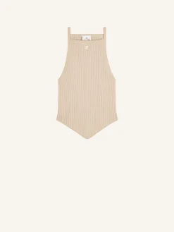 POINTY RIB KNIT TANK TOP
