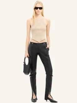 POINTY RIB KNIT TANK TOP