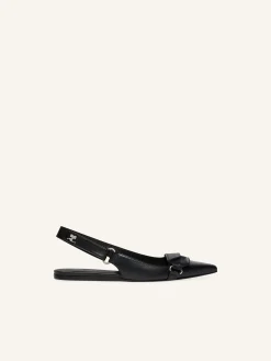 RACER LEATHER SLINGBACK BALLERINAS