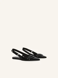 RACER VINYL SLINGBACK BALLERINAS