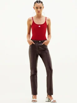 REEDITION 5-POCKET VINYL PANTS