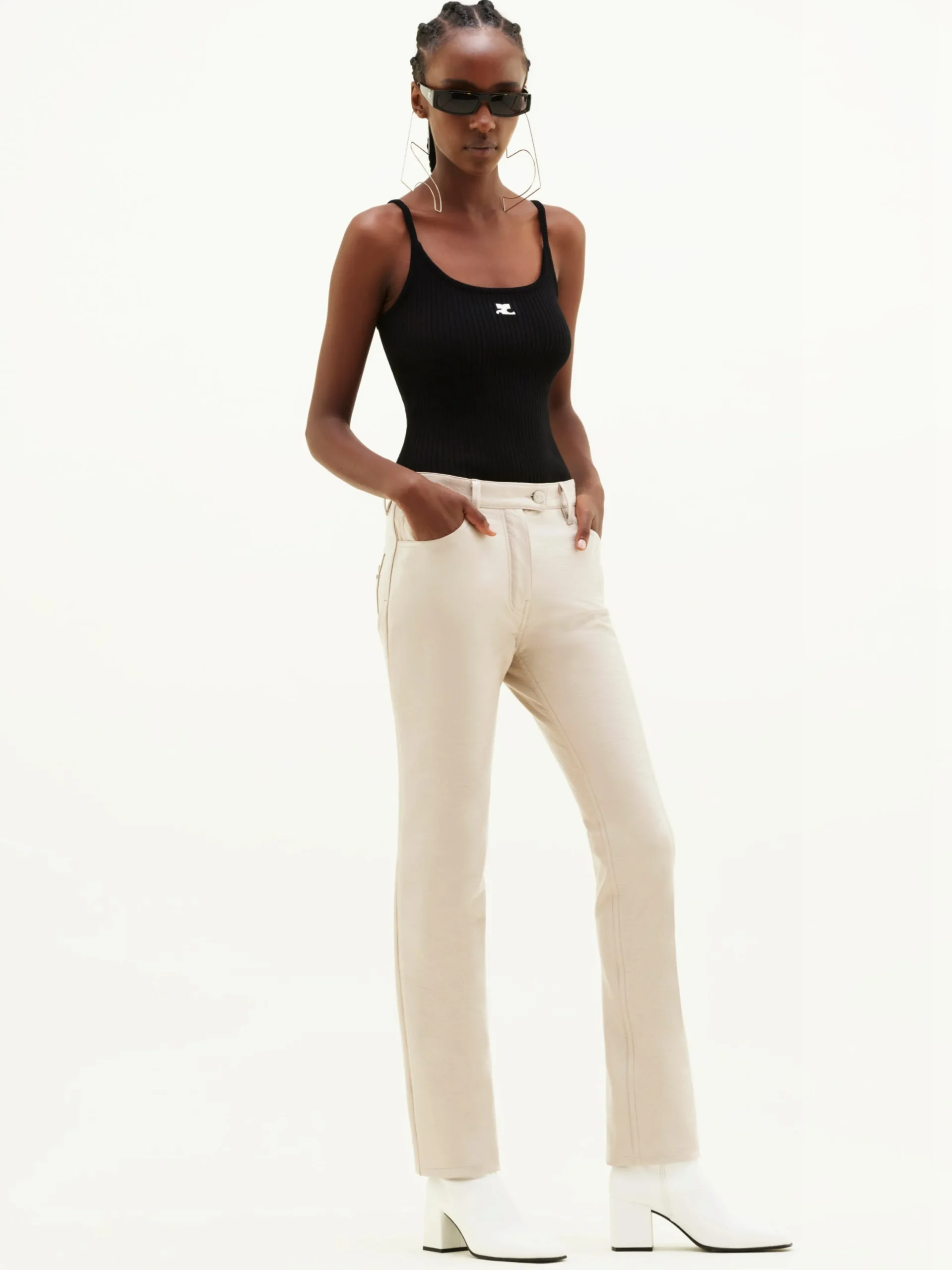 REEDITION 5-POCKET VINYL PANTS