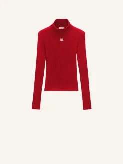 REEDITION RIB KNIT MOCKNECK SWEATER
