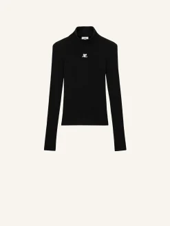 REEDITION RIB KNIT MOCKNECK SWEATER