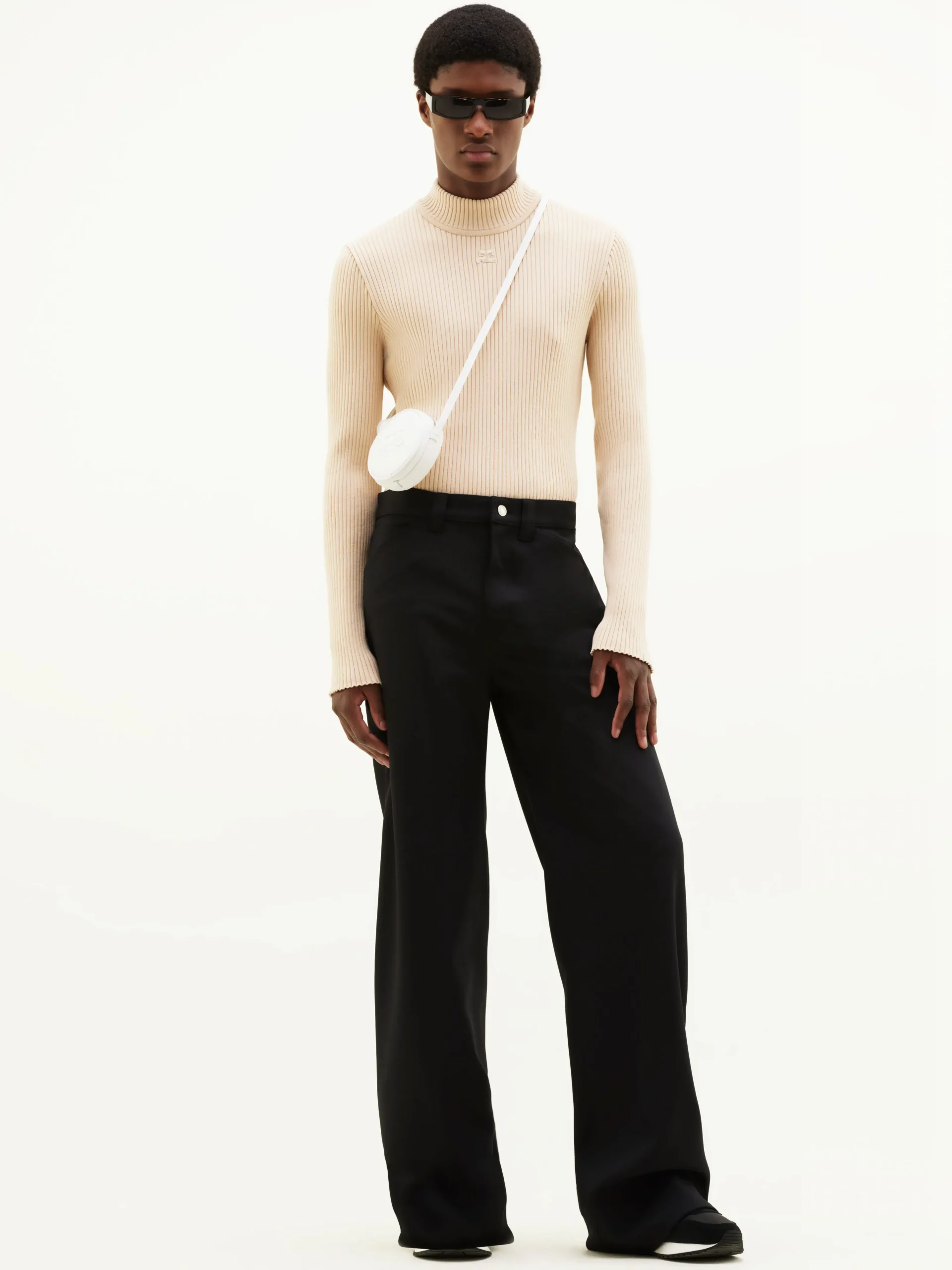 REEDITION RIB KNIT MOCKNECK SWEATER
