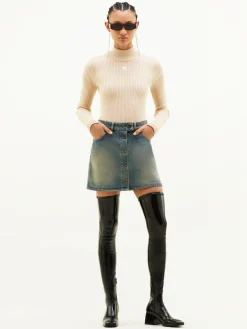 REEDITION RIB KNIT MOCKNECK SWEATER