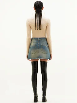 REEDITION RIB KNIT MOCKNECK SWEATER
