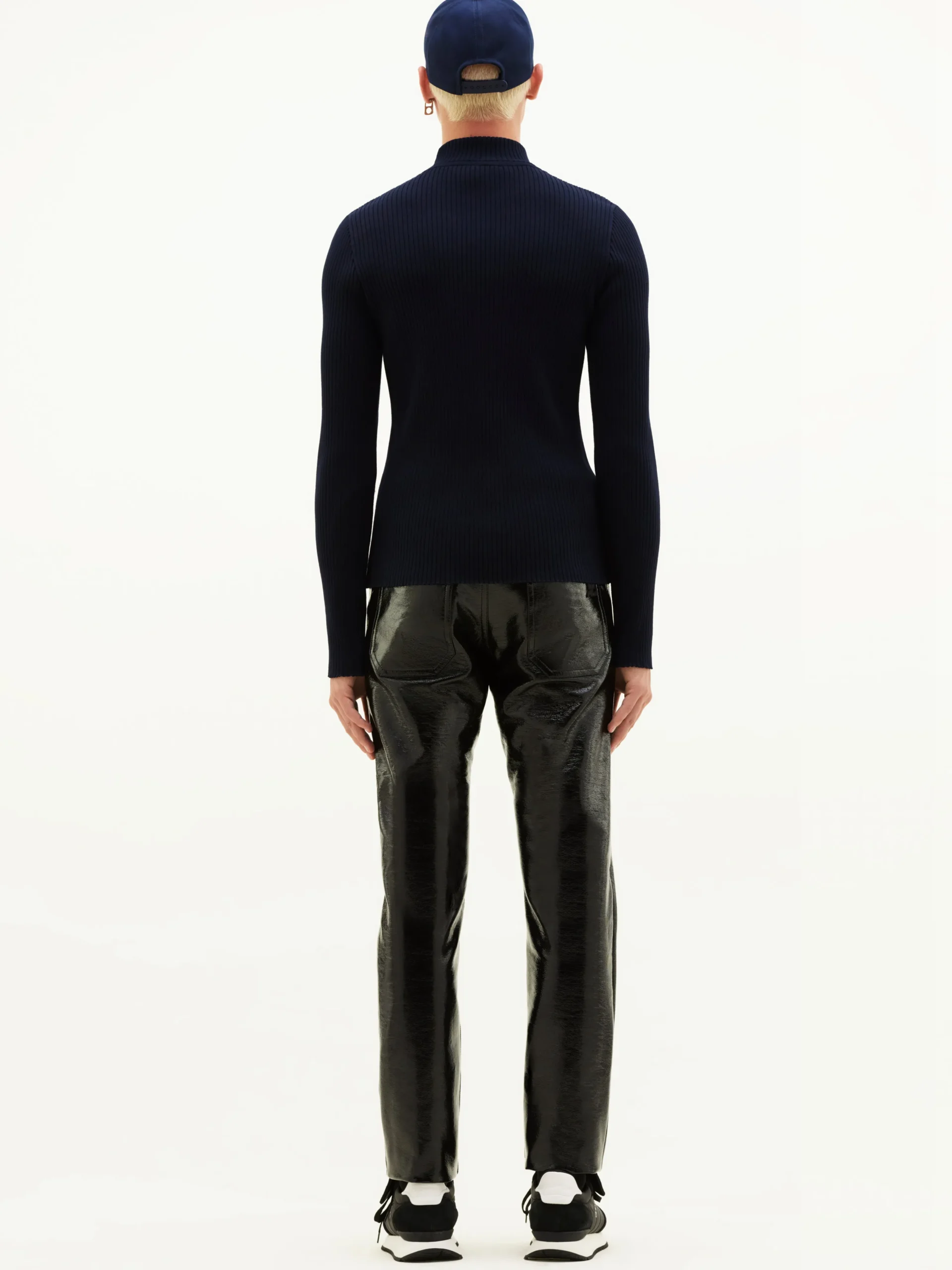 REEDITION RIB KNIT MOCKNECK SWEATER