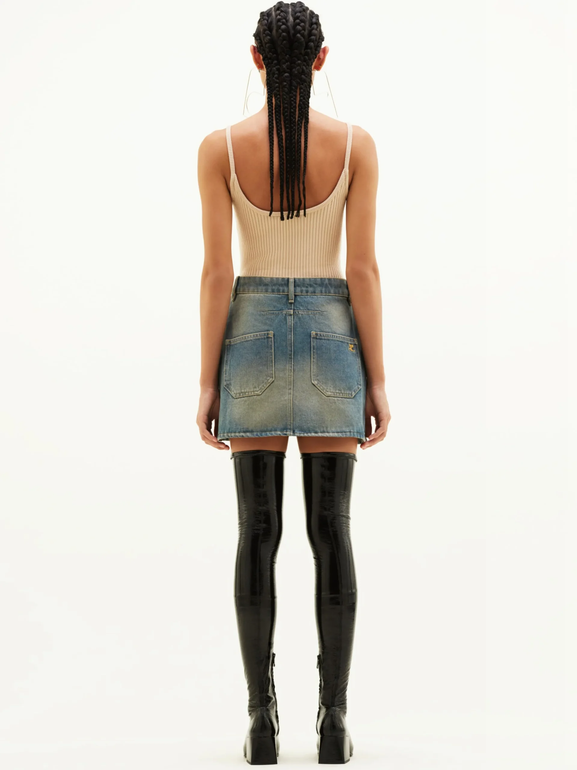 REEDITION RIB KNIT TANK TOP
