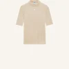 REEDITION SHORT SLEEVES RIB KNIT SWEATER