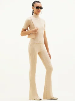 REEDITION SHORT SLEEVES RIB KNIT SWEATER