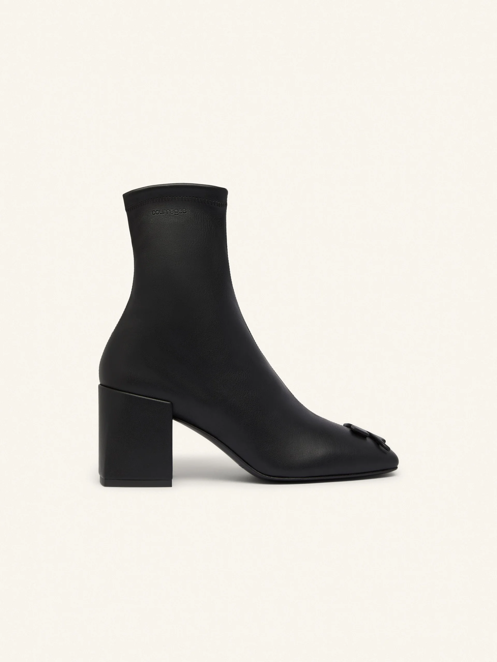 REEDITION STRETCH LEATHER EFFECT ANKLE BOOTS