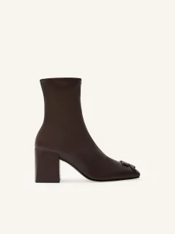 REEDITION STRETCH LEATHER EFFECT ANKLE BOOTS