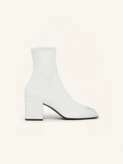 REEDITION STRETCH LEATHER EFFECT ANKLE BOOTS