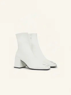 REEDITION STRETCH LEATHER EFFECT ANKLE BOOTS
