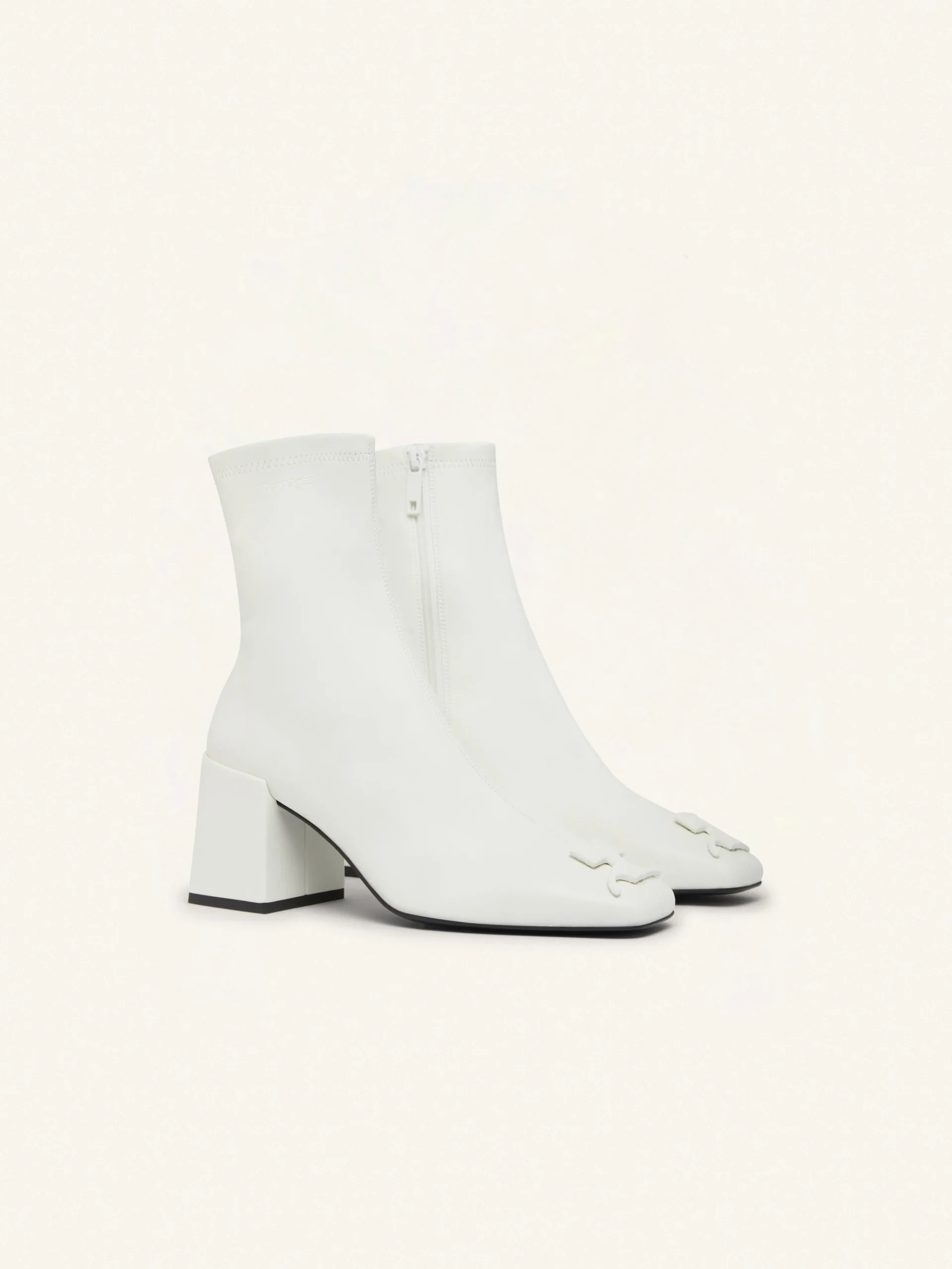 REEDITION STRETCH LEATHER EFFECT ANKLE BOOTS