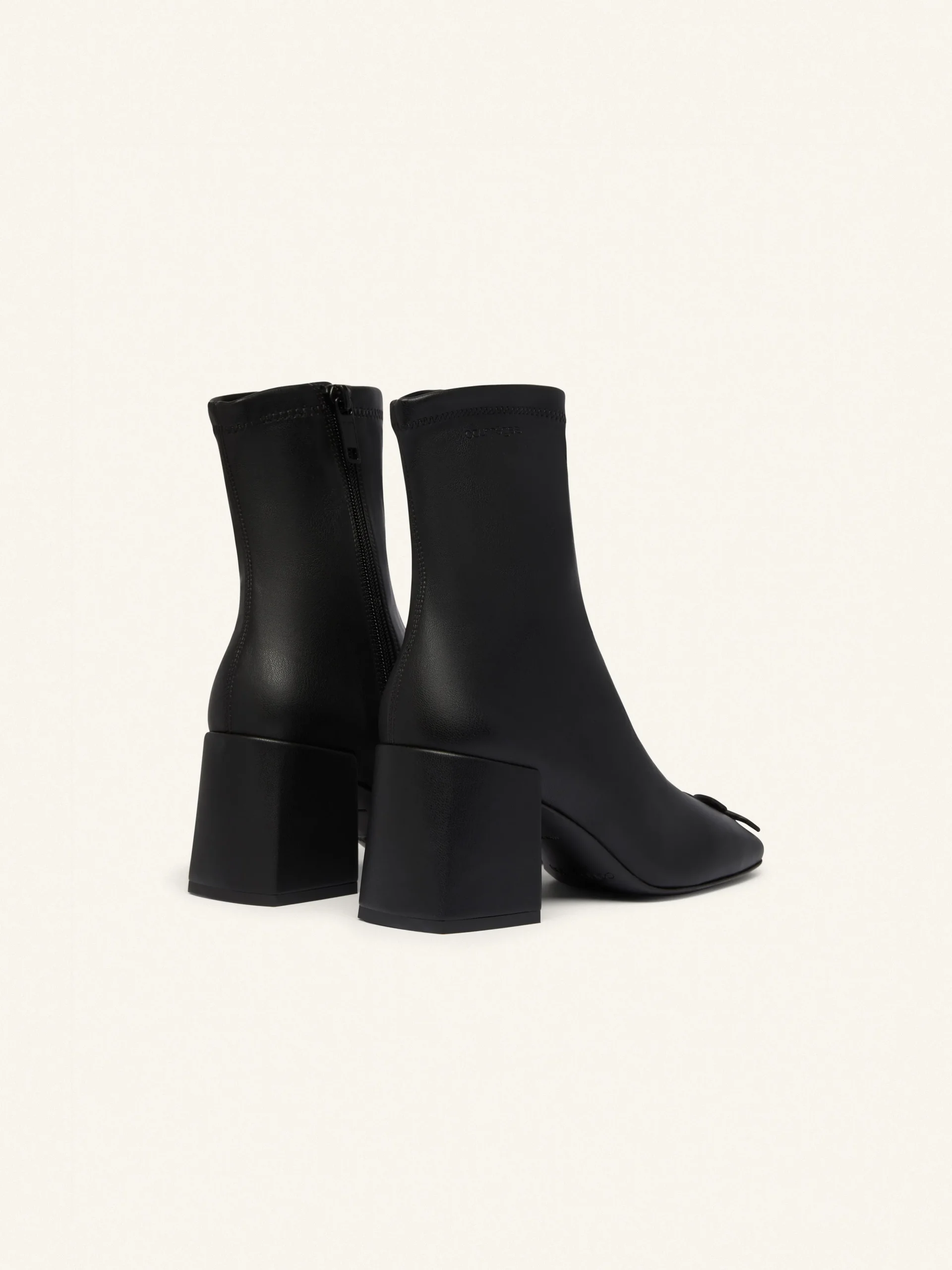 REEDITION STRETCH LEATHER EFFECT ANKLE BOOTS