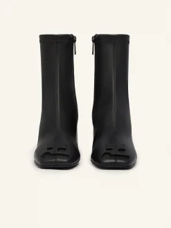 REEDITION STRETCH LEATHER EFFECT ANKLE BOOTS