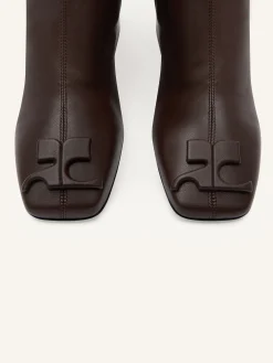 REEDITION STRETCH LEATHER EFFECT ANKLE BOOTS