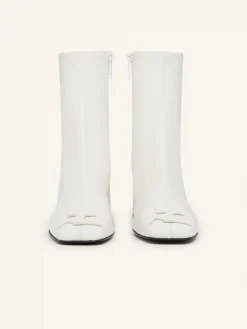 REEDITION STRETCH LEATHER EFFECT ANKLE BOOTS