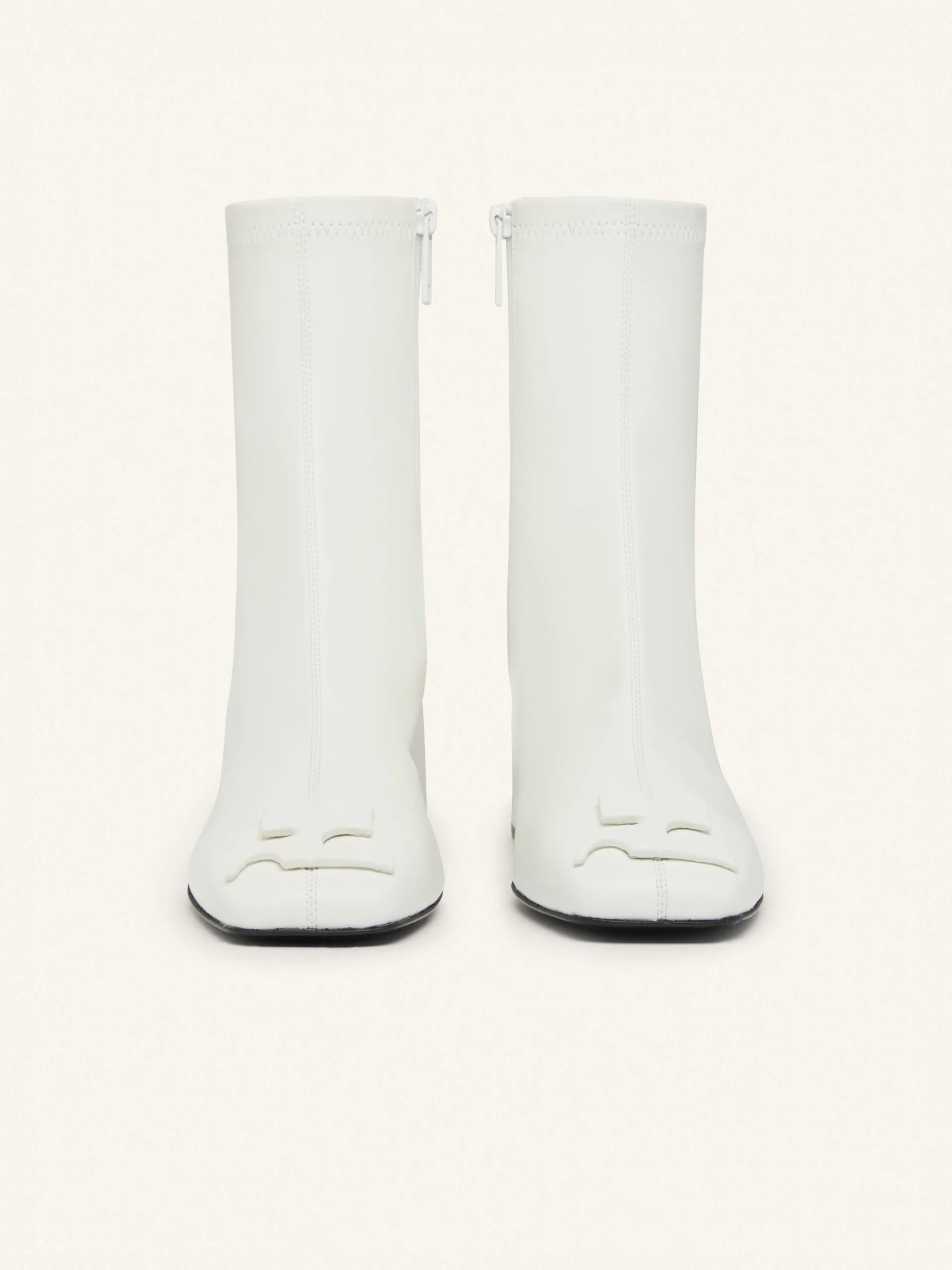 REEDITION STRETCH LEATHER EFFECT ANKLE BOOTS