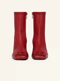 REEDITION STRETCH LEATHER EFFECT ANKLE BOOTS
