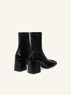 REEDITION VINYL ANKLE BOOTS