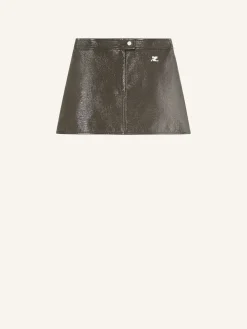 REEDITION VINYL MINI SKIRT