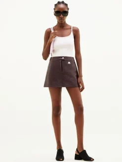 REEDITION VINYL MINI SKIRT