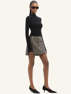 REEDITION VINYL MINI SKIRT