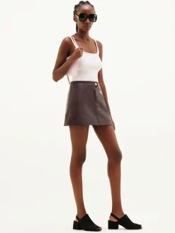 REEDITION VINYL MINI SKIRT