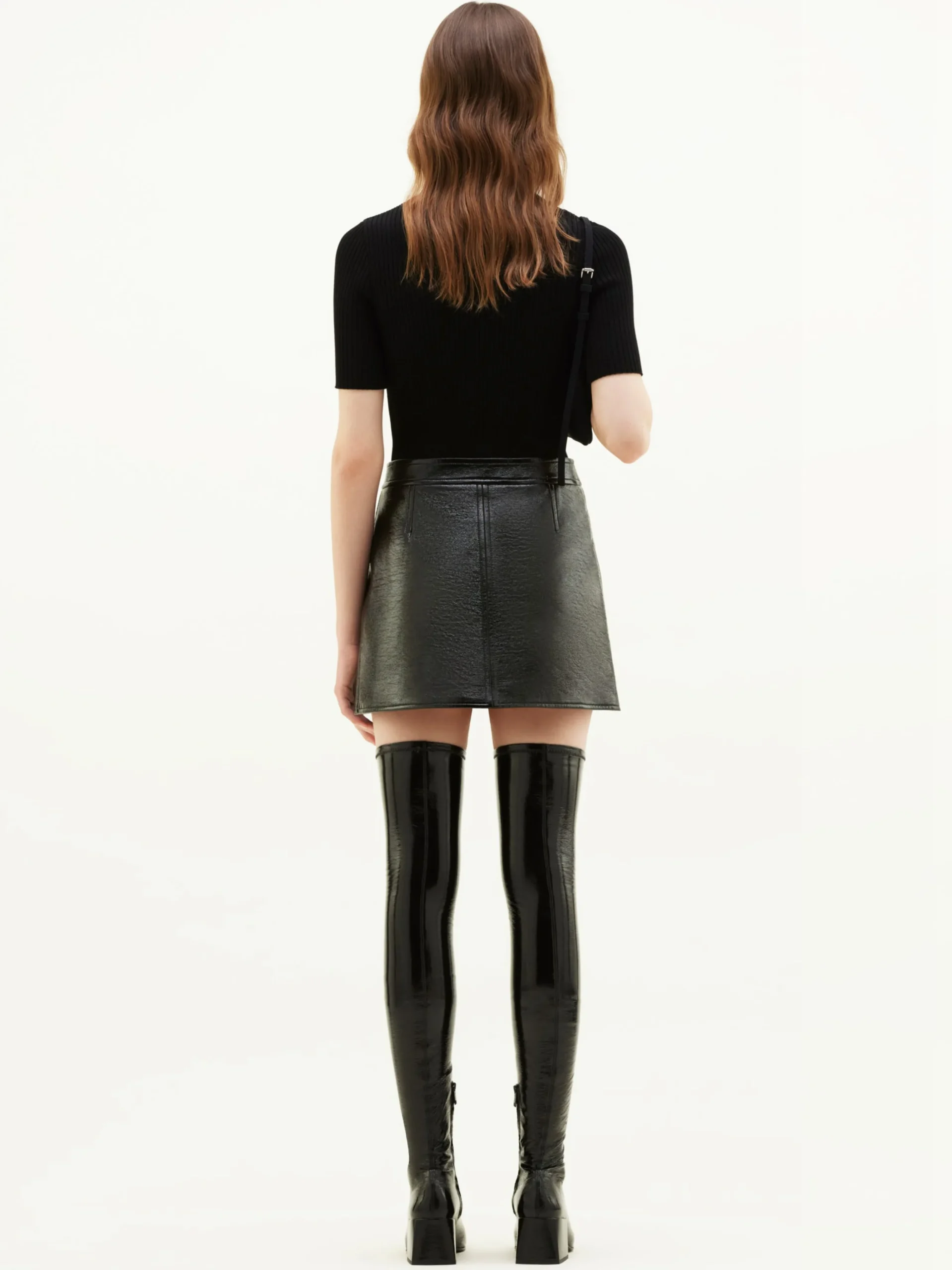 REEDITION VINYL MINI SKIRT