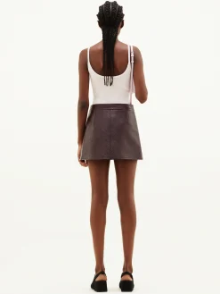 REEDITION VINYL MINI SKIRT