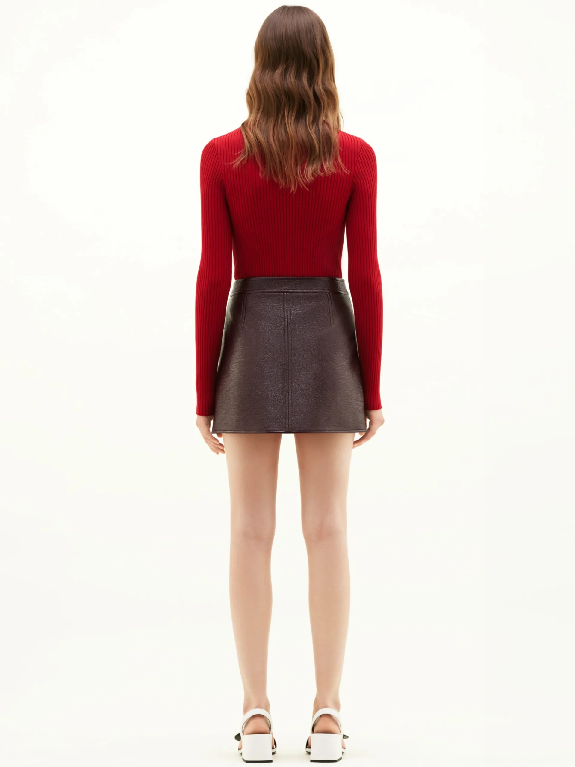 REEDITION VINYL MINI SKIRT