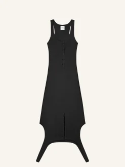 REVERSED MIDI LIGHT KNIT DRESS