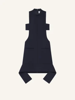 REVERSED POLYWOOL DRESS