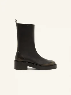 RIDER PATINATED LEATHER BOOTS