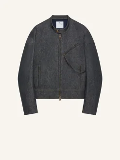 SCUBA DENIM BIKER JACKET