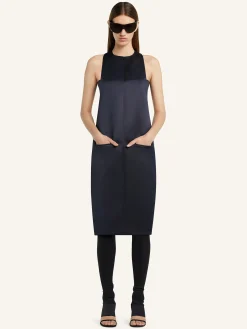 SCUBA HERITAGE SATIN LONG DRESS