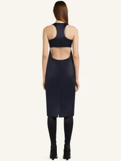 SCUBA HERITAGE SATIN LONG DRESS