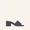 SHADOW DENIM HEELED MULES