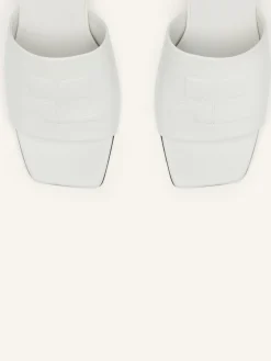 SHADOW LEATHER HEELED MULES
