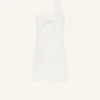 SHORT CUT-OUT SATIN DRESS