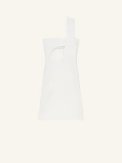 SHORT CUT-OUT SATIN DRESS